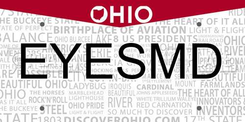EYESMD Ohio License Plate
