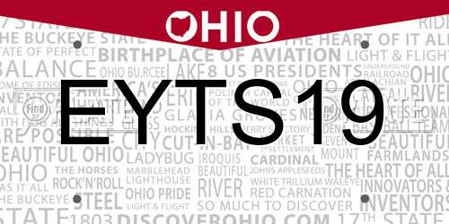 EYTS19 Ohio License Plate