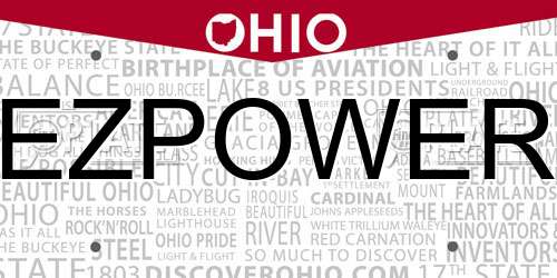 EZPOWER Ohio License Plate