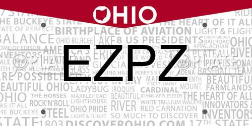 EZPZ Ohio License Plate