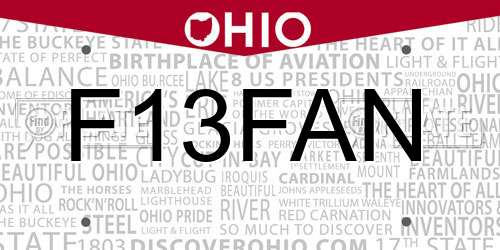F13FAN Ohio License Plate
