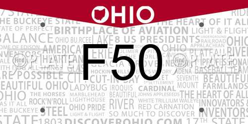 F50 Ohio License Plate