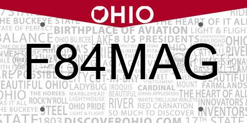 F84MAG Ohio License Plate