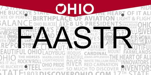 FAASTR Ohio License Plate