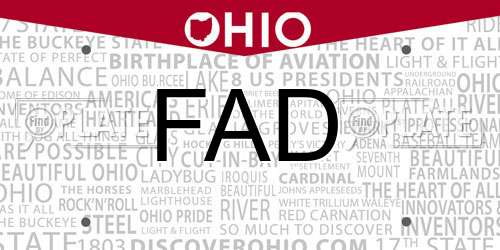 FAD Ohio License Plate