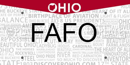 FAFO Ohio License Plate
