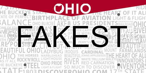 FAKEST Ohio License Plate