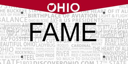 FAME Ohio License Plate