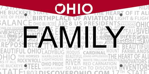 FAMILY Ohio License Plate