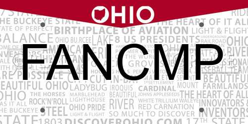 FANCMP Ohio License Plate