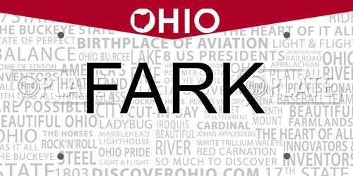 FARK Ohio License Plate