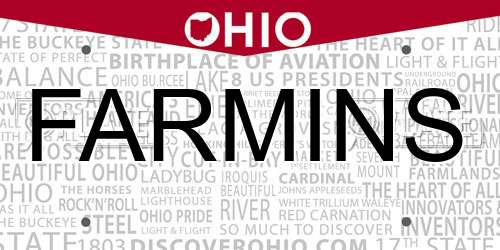 FARMINS Ohio License Plate