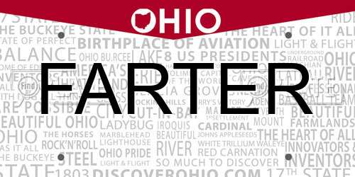 FARTER Ohio License Plate