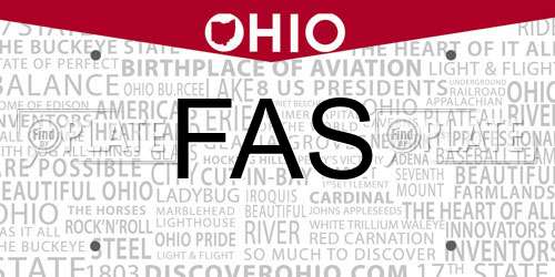 FAS Ohio License Plate