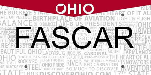 FASCAR Ohio License Plate