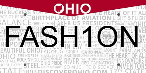 FASH1ON Ohio License Plate