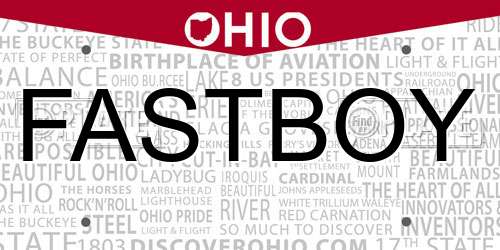FASTBOY Ohio License Plate