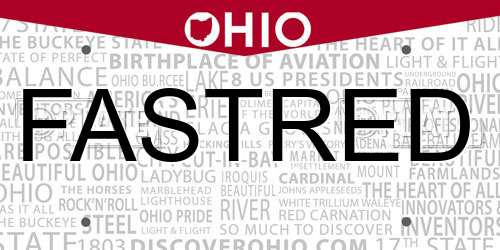 FASTRED Ohio License Plate