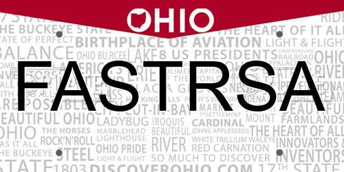 FASTRSA Ohio License Plate