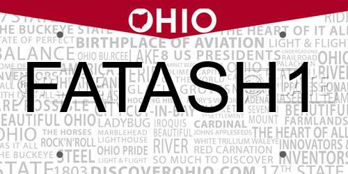 FATASH1 Ohio License Plate