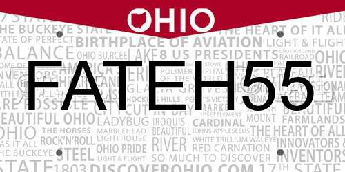 FATEH55 Ohio License Plate