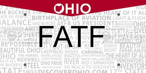 FATF Ohio License Plate