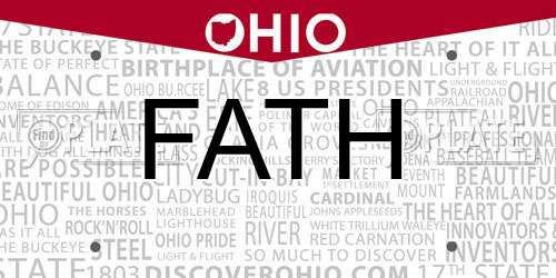 FATH Ohio License Plate