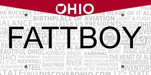 FATTBOY Ohio License Plate