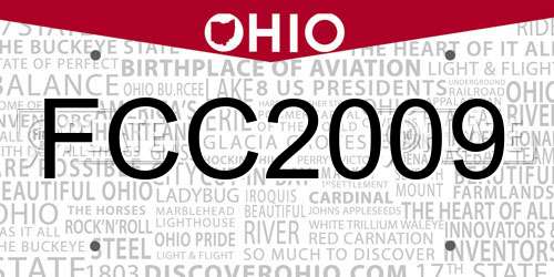 FCC2009 Ohio License Plate