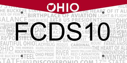 FCDS10 Ohio License Plate