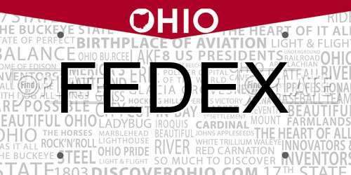 FEDEX Ohio License Plate