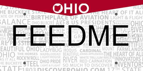 FEEDME Ohio License Plate