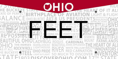 FEET Ohio License Plate