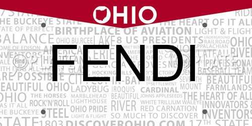 FENDI Ohio License Plate