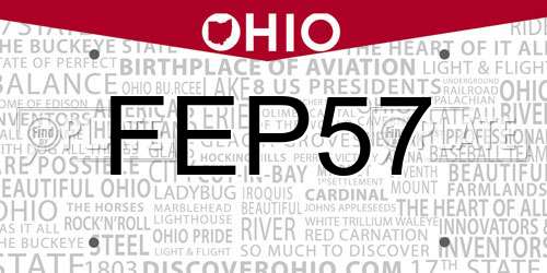 FEP57 Ohio License Plate
