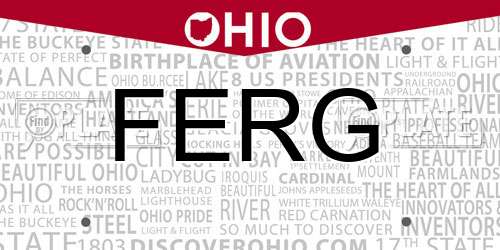 FERG Ohio License Plate