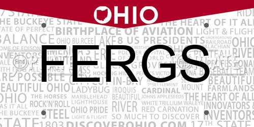 FERGS Ohio License Plate