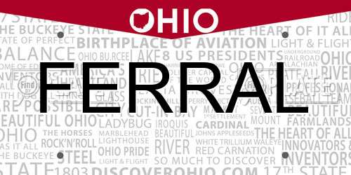 FERRAL Ohio License Plate