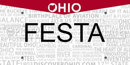 FESTA Ohio License Plate
