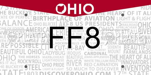 FF8 Ohio License Plate