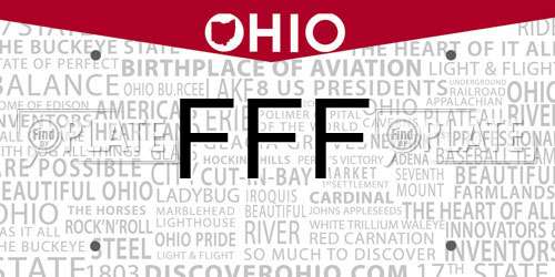 FFF Ohio License Plate