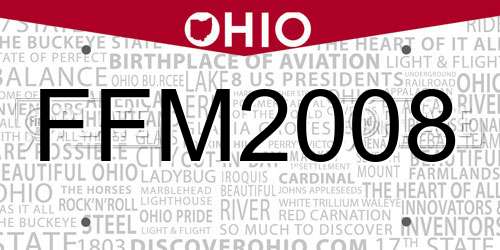 FFM2008 Ohio License Plate