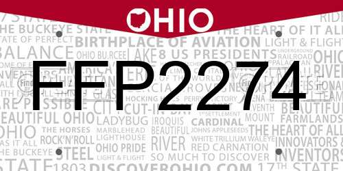 FFP2274 Ohio License Plate
