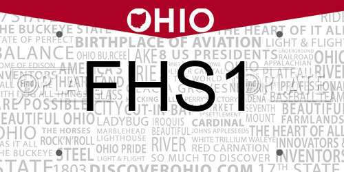 FHS1 Ohio License Plate