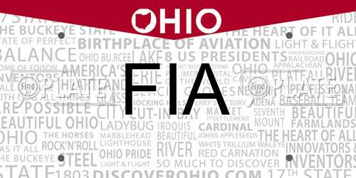 FIA Ohio License Plate