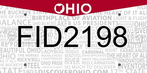 FID2198 Ohio License Plate