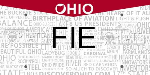 FIE Ohio License Plate