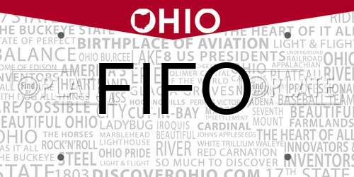FIFO Ohio License Plate