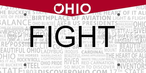 FIGHT Ohio License Plate