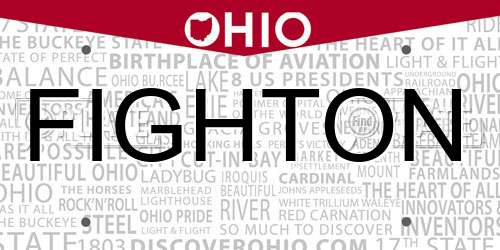 FIGHTON Ohio License Plate